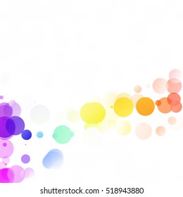 Bubbles Circle Dots Unique Colorful Bright Vector Background