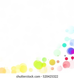 Bubbles Circle Dots Unique Colorful Bright Vector Background
