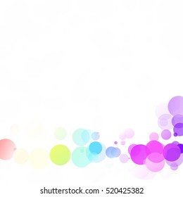 Bubbles Circle Dots Unique Colorful Bright Vector Background