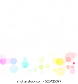 Bubbles Circle Dots Unique Colorful Bright Vector Background