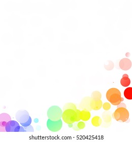 Bubbles Circle Dots Unique Colorful Bright Vector Background