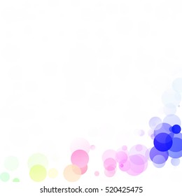 Bubbles Circle Dots Unique Colorful Bright Vector Background