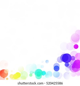 Bubbles Circle Dots Unique Colorful Bright Vector Background