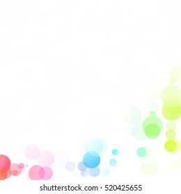 Bubbles Circle Dots Unique Colorful Bright Vector Background