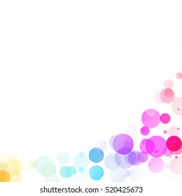 Bubbles Circle Dots Unique Colorful Bright Vector Background
