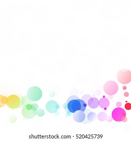 Bubbles Circle Dots Unique Colorful Bright Vector Background
