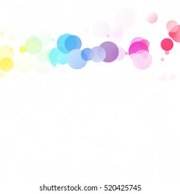 Bubbles Circle Dots Unique Colorful Bright Vector Background