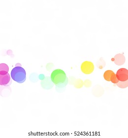 Bubbles Circle Dots Unique Colorful Bright Vector Background