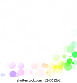 Bubbles Circle Dots Unique Colorful Bright Vector Background