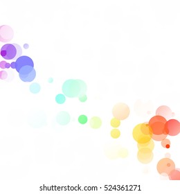 Bubbles Circle Dots Unique Colorful Bright Vector Background