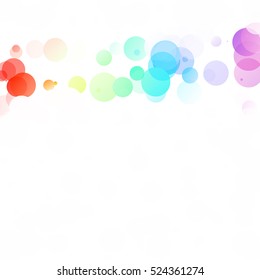 Bubbles Circle Dots Unique Colorful Bright Vector Background