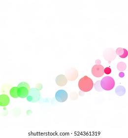 Bubbles Circle Dots Unique Colorful Bright Vector Background