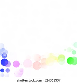 Bubbles Circle Dots Unique Colorful Bright Vector Background