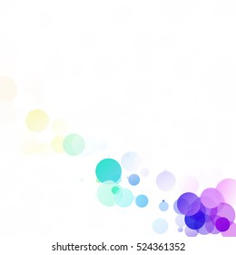 Bubbles Circle Dots Unique Colorful Bright Vector Background