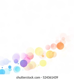 Bubbles Circle Dots Unique Colorful Bright Vector Background