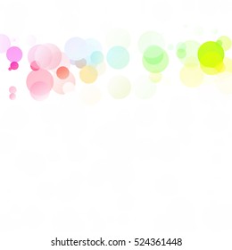 Bubbles Circle Dots Unique Colorful Bright Vector Background