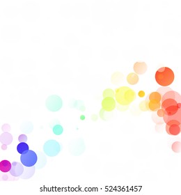 Bubbles Circle Dots Unique Colorful Bright Vector Background