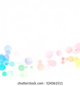 Bubbles Circle Dots Unique Colorful Bright Vector Background