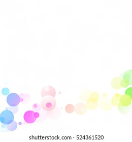Bubbles Circle Dots Unique Colorful Bright Vector Background