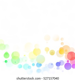 Bubbles Circle Dots Unique Colorful Bright Vector Background