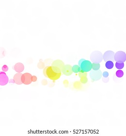 Bubbles Circle Dots Unique Colorful Bright Vector Background