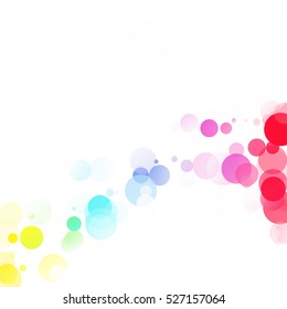 Bubbles Circle Dots Unique Colorful Bright Vector Background