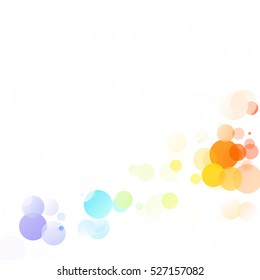 Bubbles Circle Dots Unique Colorful Bright Vector Background