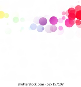 Bubbles Circle Dots Unique Colorful Bright Vector Background