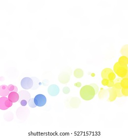 Bubbles Circle Dots Unique Colorful Bright Vector Background