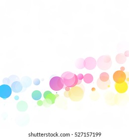 Bubbles Circle Dots Unique Colorful Bright Vector Background