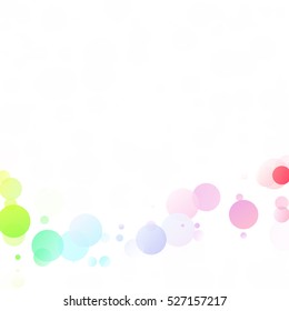 Bubbles Circle Dots Unique Colorful Bright Vector Background