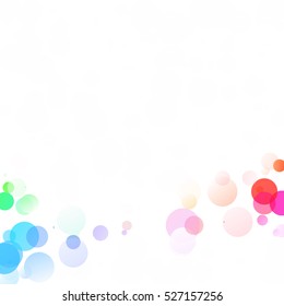 Bubbles Circle Dots Unique Colorful Bright Vector Background