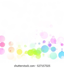 Bubbles Circle Dots Unique Colorful Bright Vector Background