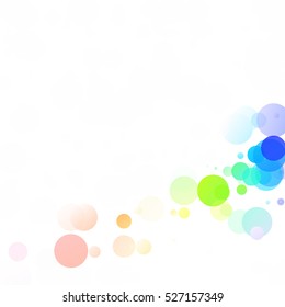 Bubbles Circle Dots Unique Colorful Bright Vector Background