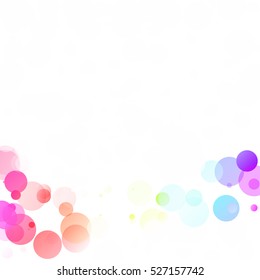 Bubbles Circle Dots Unique Colorful Bright Vector Background