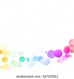 Bubbles Circle Dots Unique Colorful Bright Vector Background