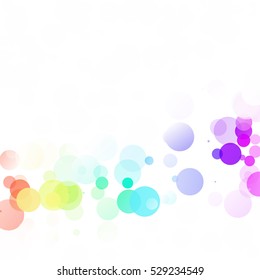 Bubbles Circle Dots Unique Colorful Bright Vector Background
