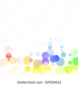 Bubbles Circle Dots Unique Colorful Bright Vector Background