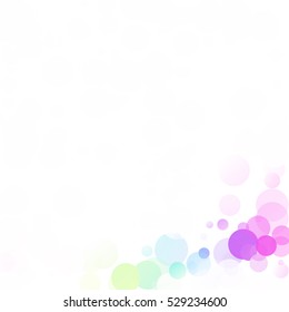 Bubbles Circle Dots Unique Colorful Bright Vector Background
