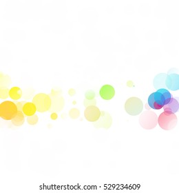 Bubbles Circle Dots Unique Colorful Bright Vector Background