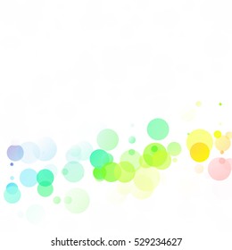 Bubbles Circle Dots Unique Colorful Bright Vector Background