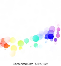 Bubbles Circle Dots Unique Colorful Bright Vector Background