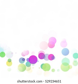 Bubbles Circle Dots Unique Colorful Bright Vector Background
