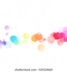 Bubbles Circle Dots Unique Colorful Bright Vector Background