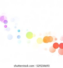 Bubbles Circle Dots Unique Colorful Bright Vector Background
