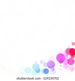 Bubbles Circle Dots Unique Colorful Bright Vector Background