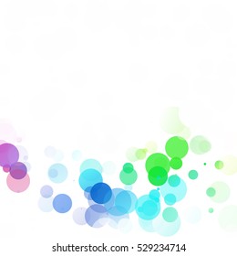 Bubbles Circle Dots Unique Colorful Bright Vector Background