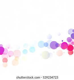 Bubbles Circle Dots Unique Colorful Bright Vector Background
