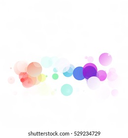 Bubbles Circle Dots Unique Colorful Bright Vector Background