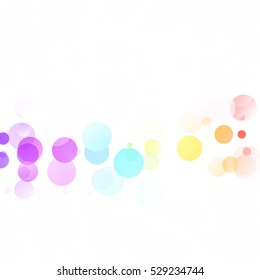 Bubbles Circle Dots Unique Colorful Bright Vector Background